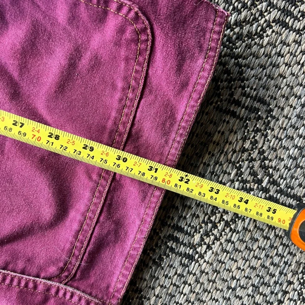 Vintage Duck Jacket Womens Small Purple Canvas Corduroy Wildlife Mallard Barn - Picture 8 of 9